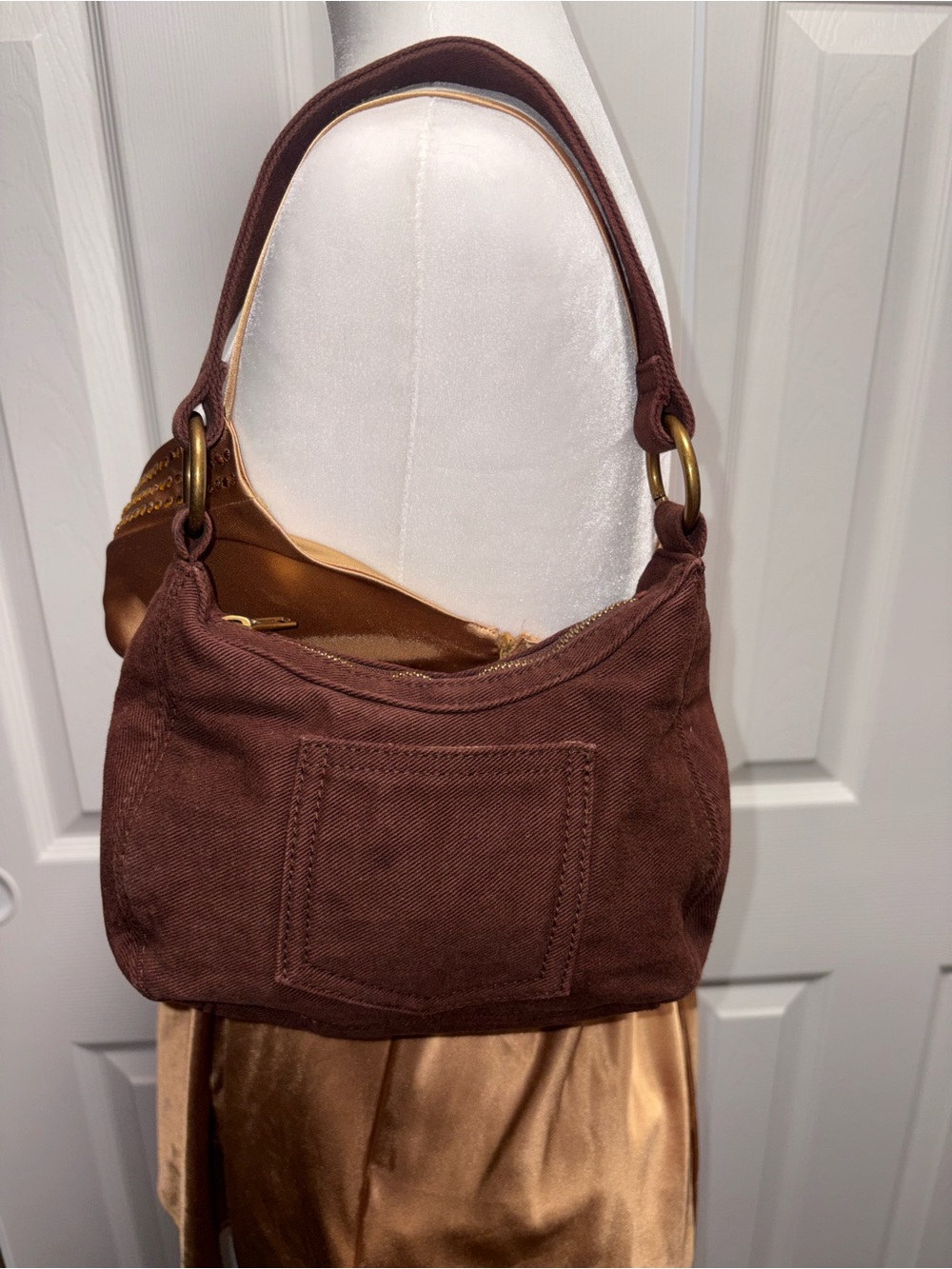 Classic Chocolate Brown Shoulder Bag - Women